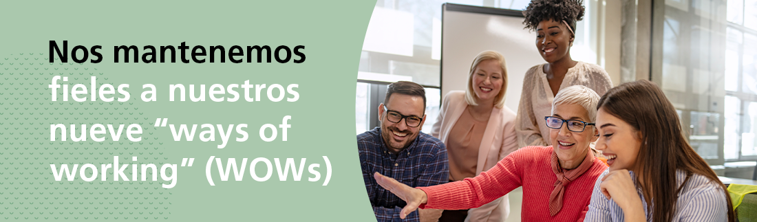 We hold true to our nine ways of working (WOWs)