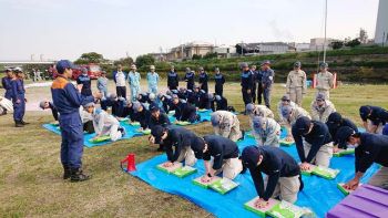Fire preparedness drill in Settsu City