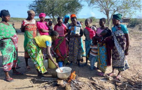 Demonstration of Cooking for Mother to Mother group