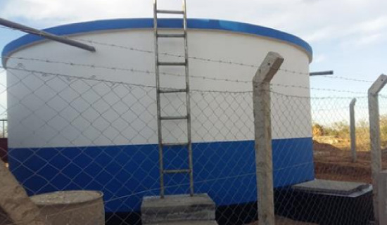 Water supply tanks at Midoina