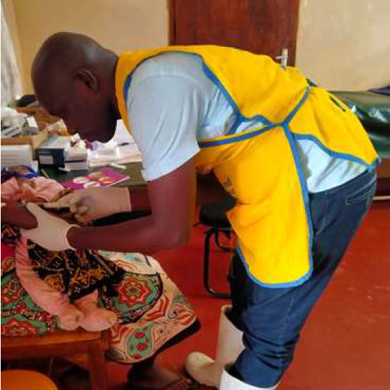 Conducting a prenatal checkup