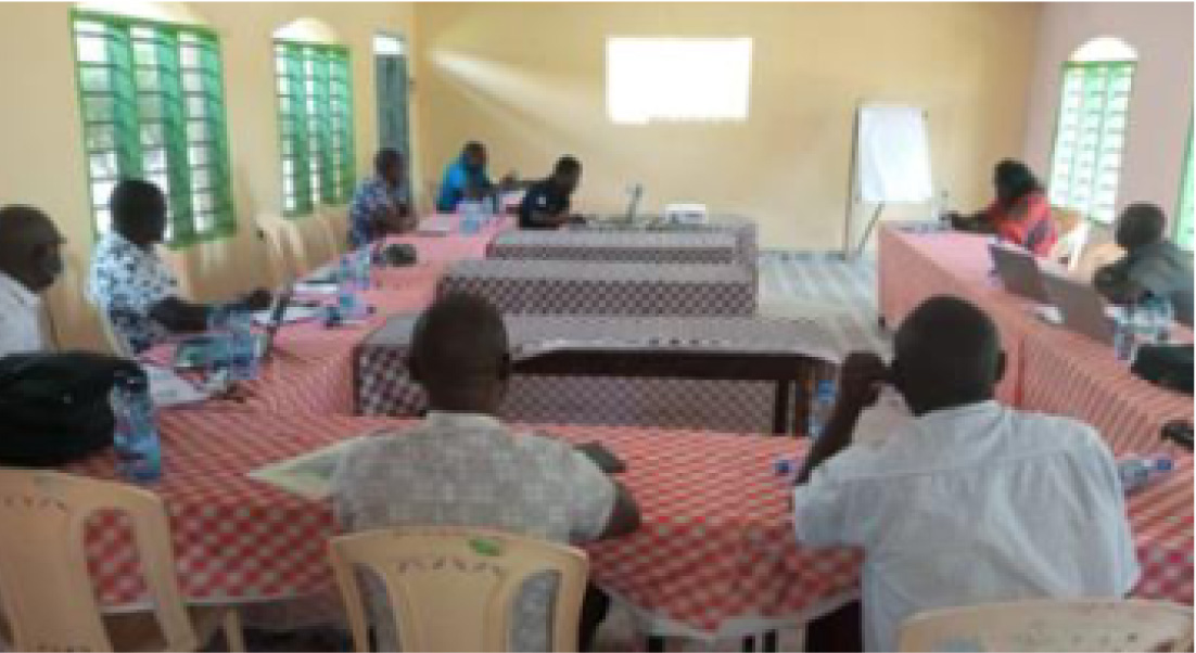Meeting for formulating an annual activity plan (sub-county-level health management team)