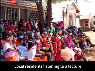 Live streaming of a ceremony for the handover of a dispensary