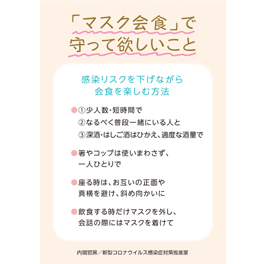 マスク会食で守って欲しい事