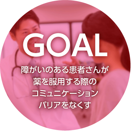 GOAL 障がいのある患者さんが薬を服用する際のコミュニケーションバリアをなくす