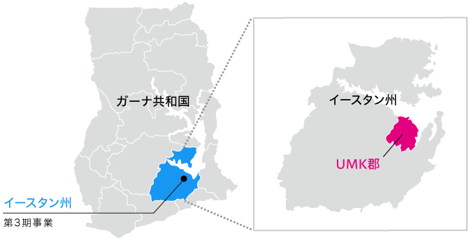 アフリカ、ガーナ、地図