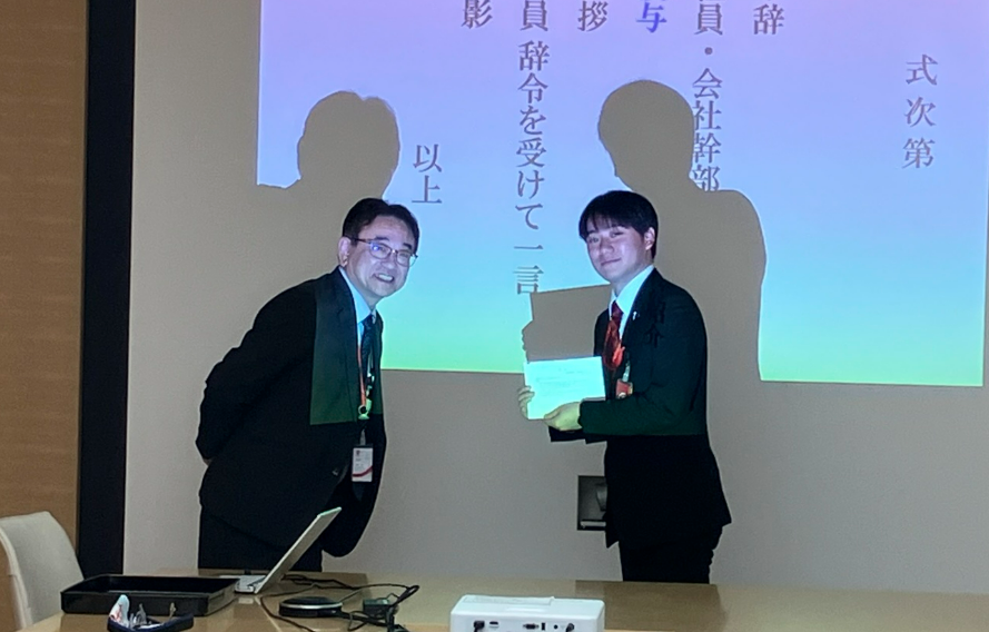 15周年記念式典の社長挨拶の写真